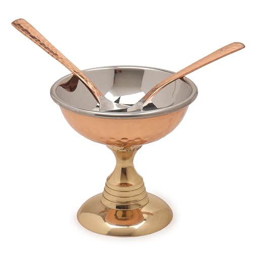 Handcrafted Ice Cream Bowls with Stand and Spoon