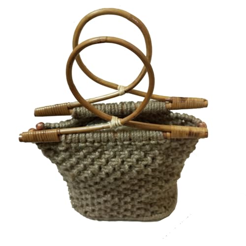 Handmade Jute Tote Bag, 28 × 22 × 16 cm