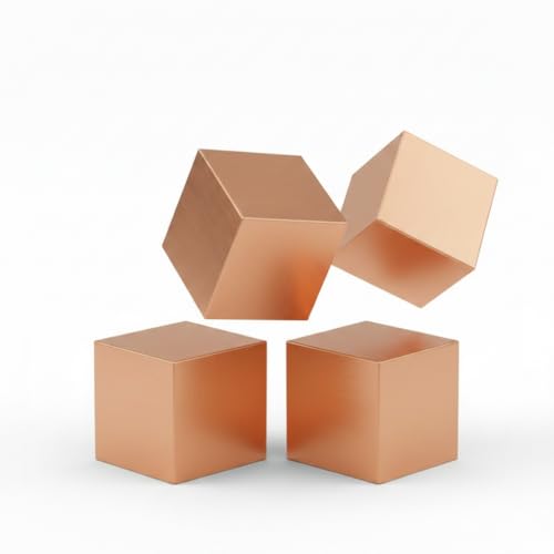 Solid Copper Cubes, 1 Inch, Set of 4
