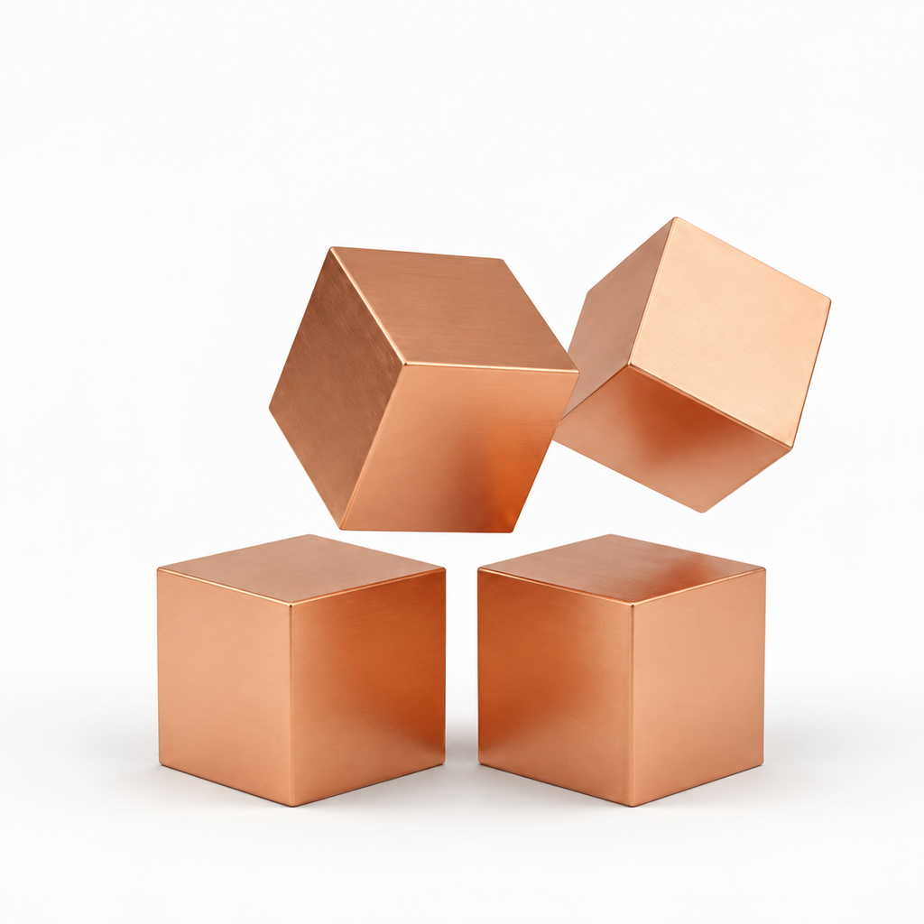 Solid Copper Cubes, 1 Inch, Set of 4 — product view 1