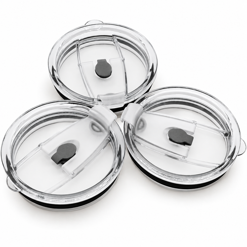 3 Replacement Tumbler Lids with 6 Stainless Steel Straws — product view 1