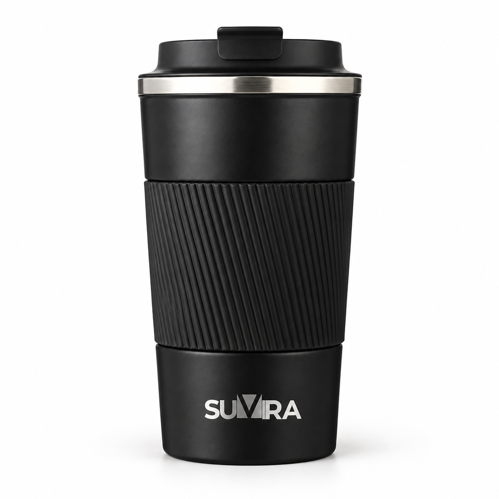 17 oz / 510 ml Stainless Steel Travel Coffee Mug — Black B02 — product view 1