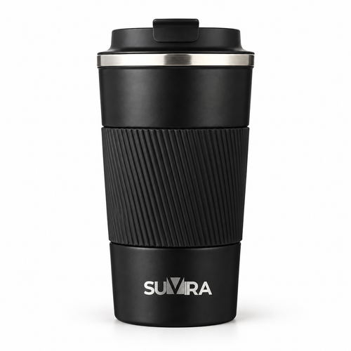 17 oz / 510 ml Stainless Steel Travel Coffee Mug — Black B02 — product view 1