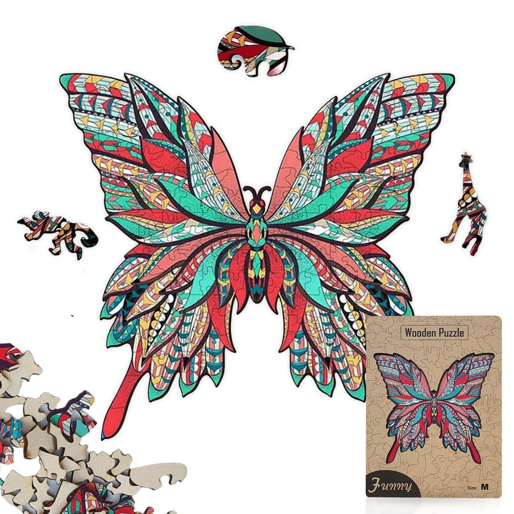 Butterfly Wooden Jigsaw Puzzle for Adults, Medium, Wooden Gift Box, Nature Lover Gift — photo 8