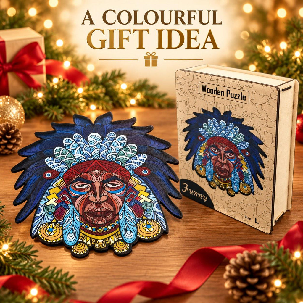 Feathered Portrait Wooden Jigsaw Puzzle for Adults, Large, Wooden Gift Box — photo 4