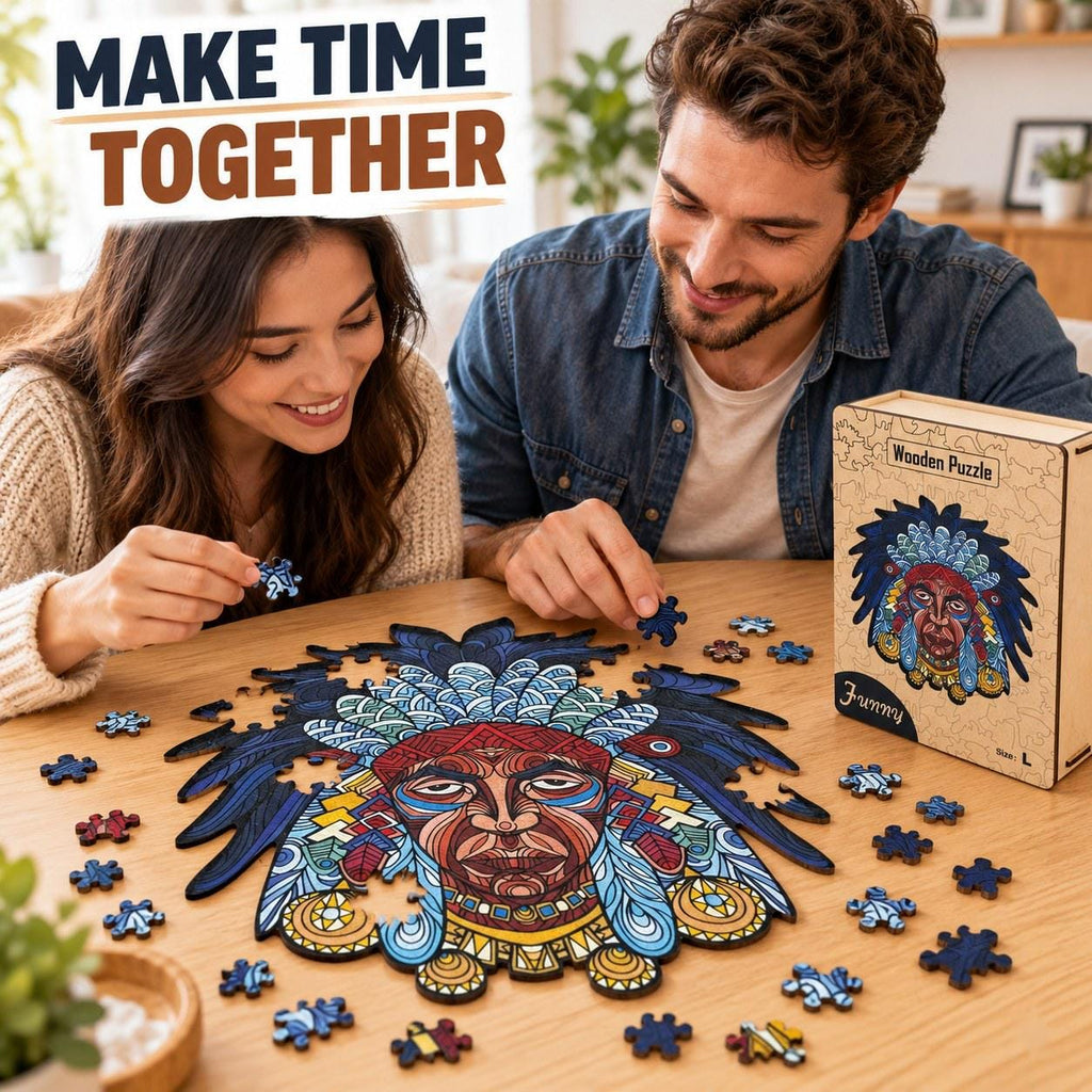 Feathered Portrait Wooden Jigsaw Puzzle for Adults, Large, Wooden Gift Box — photo 6