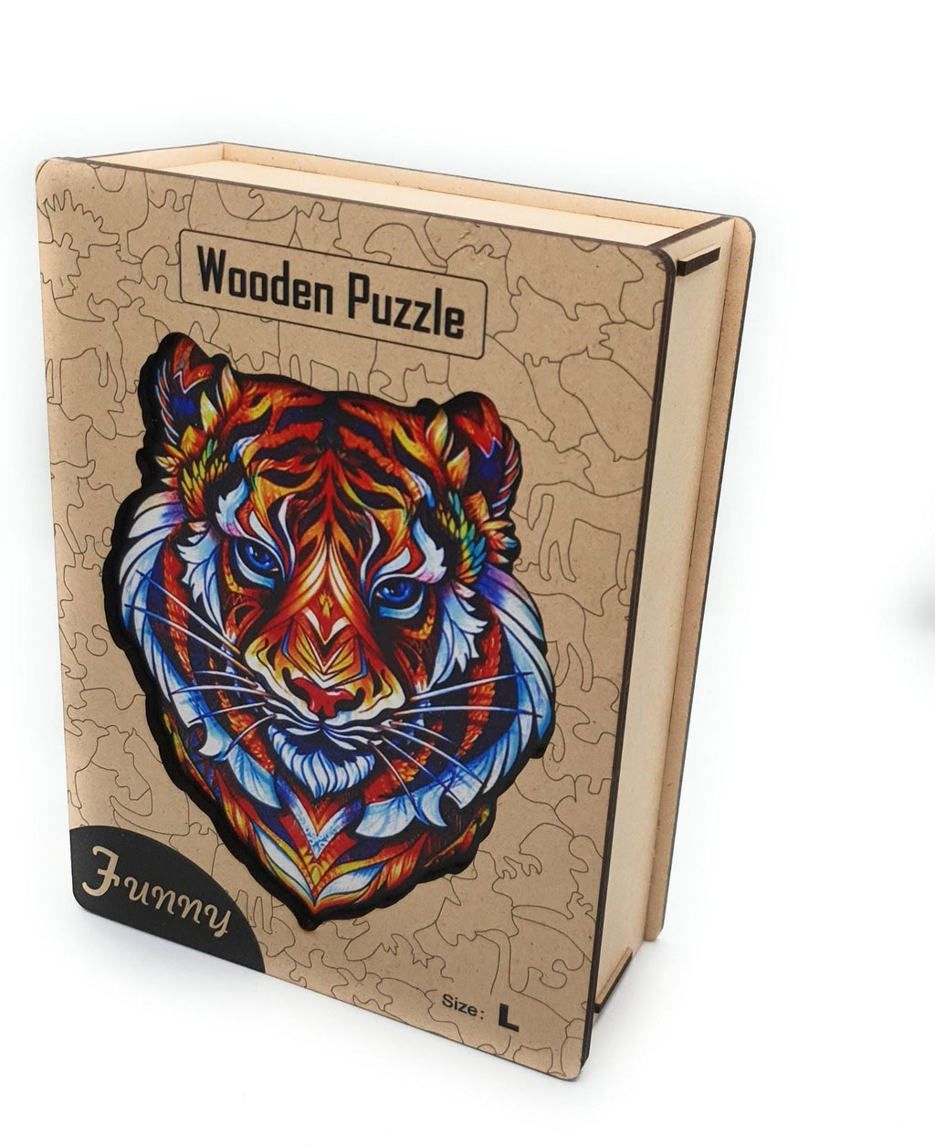 Tiger Wooden Jigsaw Puzzle for Adults, Large, Wooden Gift Box — photo 8