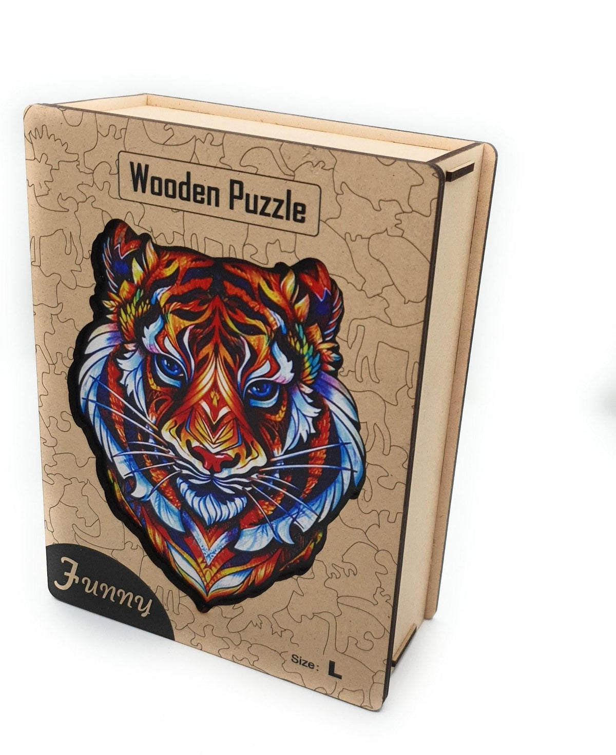 Tiger Wooden Jigsaw Puzzle for Adults, Large, Wooden Gift Box — photo 8