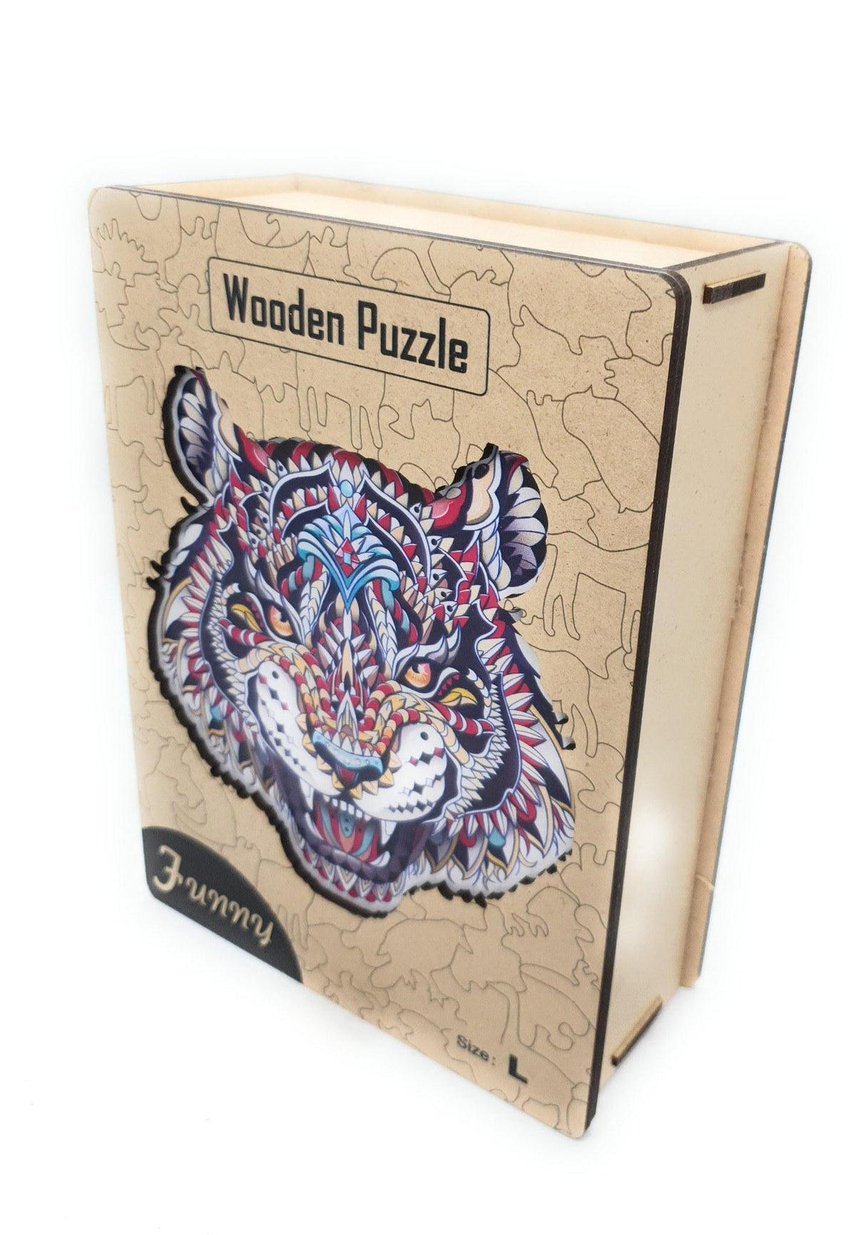 White Tiger Wooden Jigsaw Puzzle for Adults, Large, Wooden Gift Box — photo 8