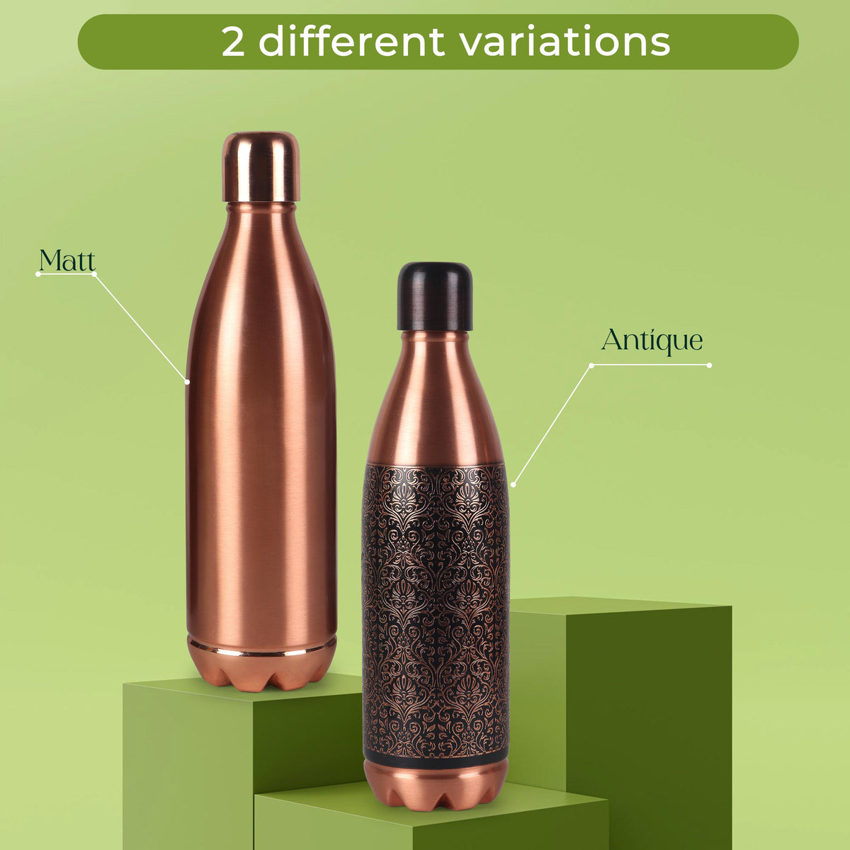 Pure Copper Water Bottle, 32 oz, Reusable Drinking Vessel, Copper Gift — photo 11