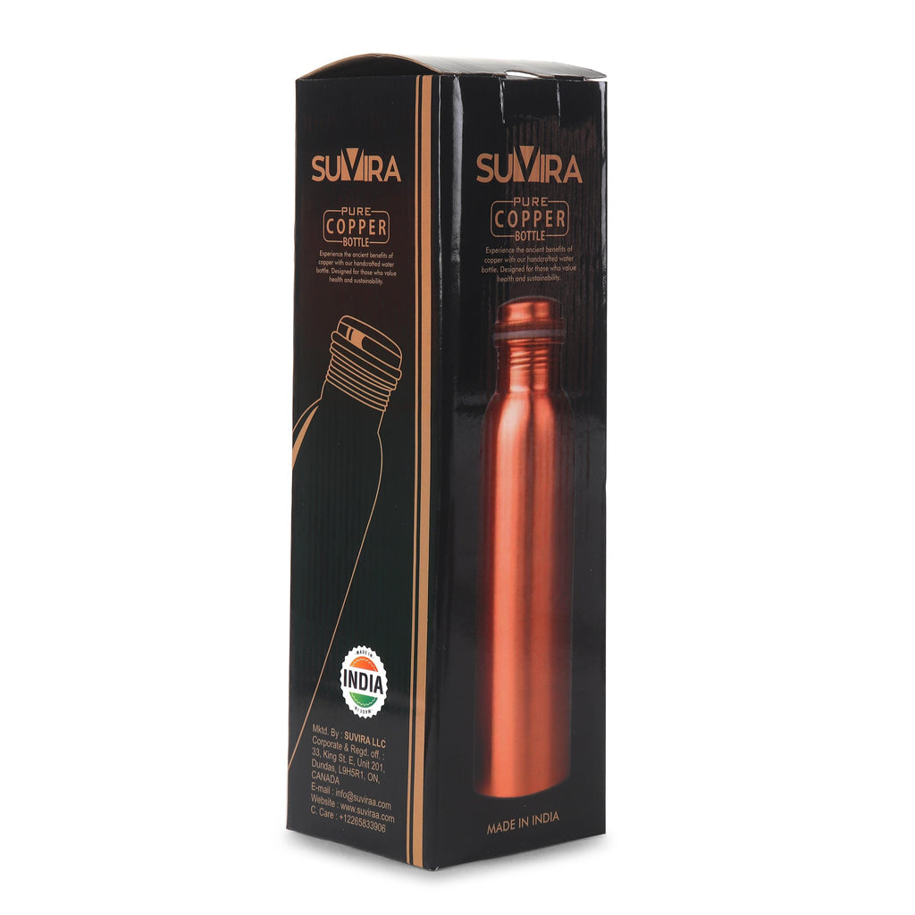 Pure Copper Bottle, 32 oz Reusable Water Vessel, Copper Drinkware Gift — photo 13