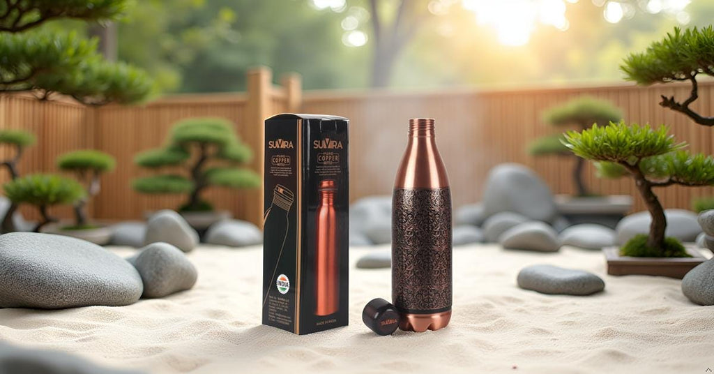 Pure Copper Bottle, 32 oz Reusable Water Vessel, Copper Drinkware Gift — photo 15