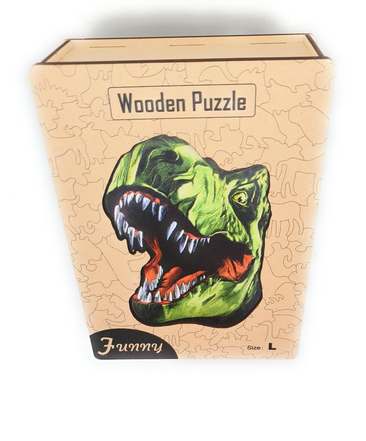 T-Rex Wooden Jigsaw Puzzle for Adults, Large Dinosaur Puzzle, Wooden Gift Box — photo 8