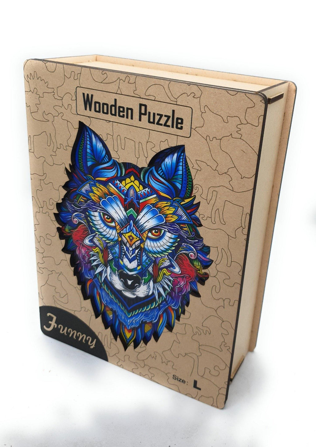 Wolf Wooden Jigsaw Puzzle for Adults, Large Animal Puzzle, Wooden Gift Box — photo 8