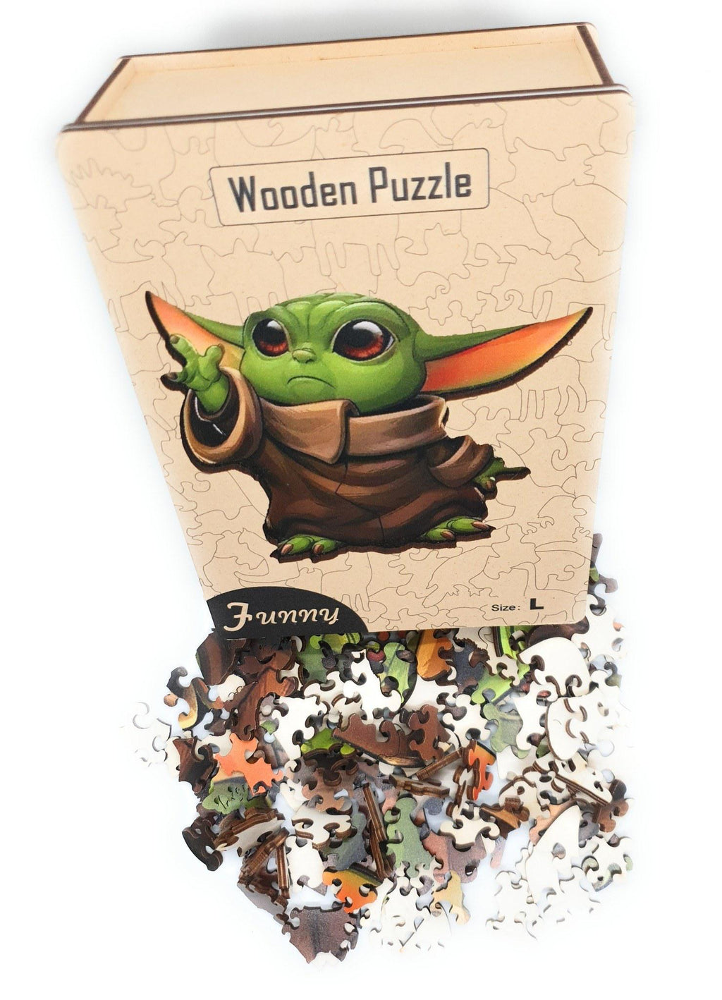 Grogu Wooden Jigsaw Puzzle for Adults, Large, Wooden Gift Box — photo 5