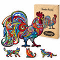 Rooster Wooden Jigsaw Puzzle for Adults, Large, Wooden Gift Box — photo 1