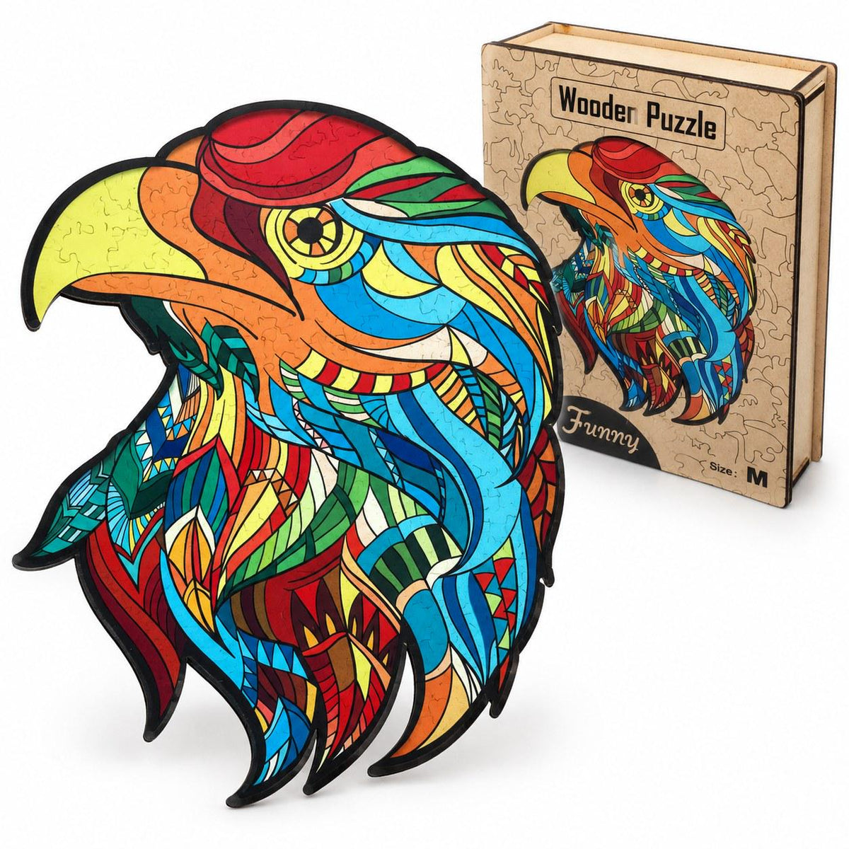 Eagle Wooden Jigsaw Puzzle for Adults, Medium, Wooden Gift Box — photo 1