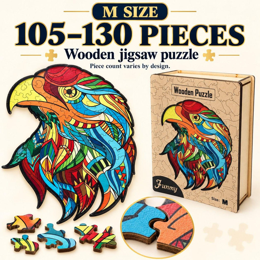 Eagle Wooden Jigsaw Puzzle for Adults, Medium, Wooden Gift Box — photo 5