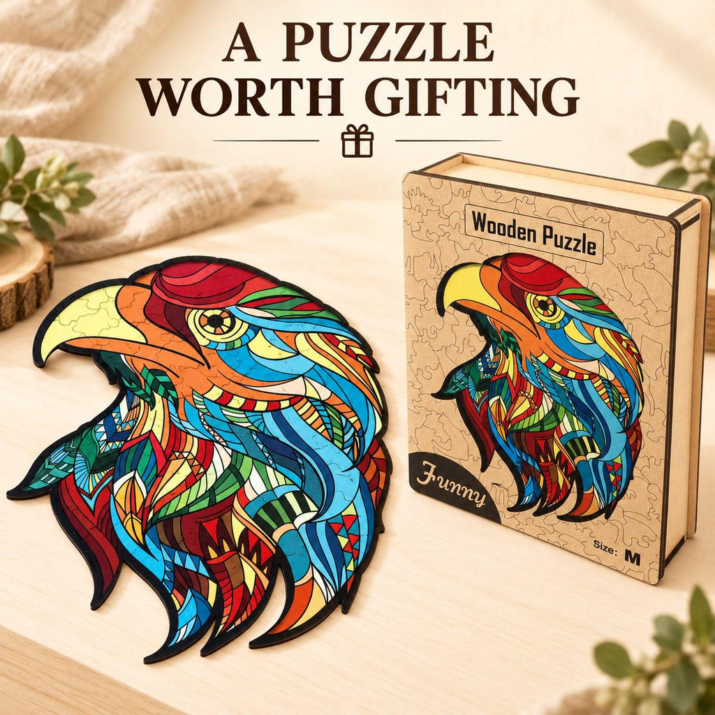 Eagle Wooden Jigsaw Puzzle for Adults, Medium, Wooden Gift Box — photo 6