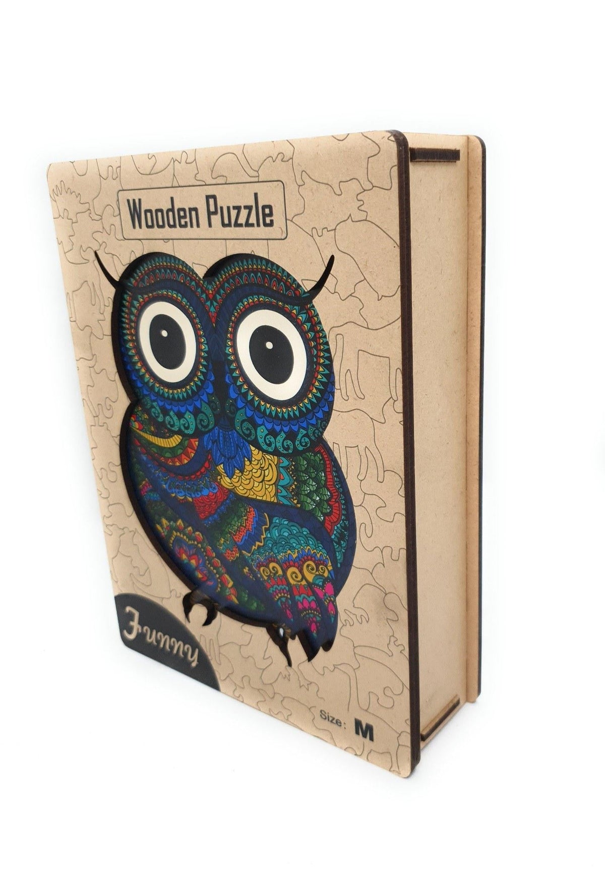 Round-Eyed Owl Wooden Jigsaw Puzzle for Adults, Medium, Wooden Gift Box — photo 8