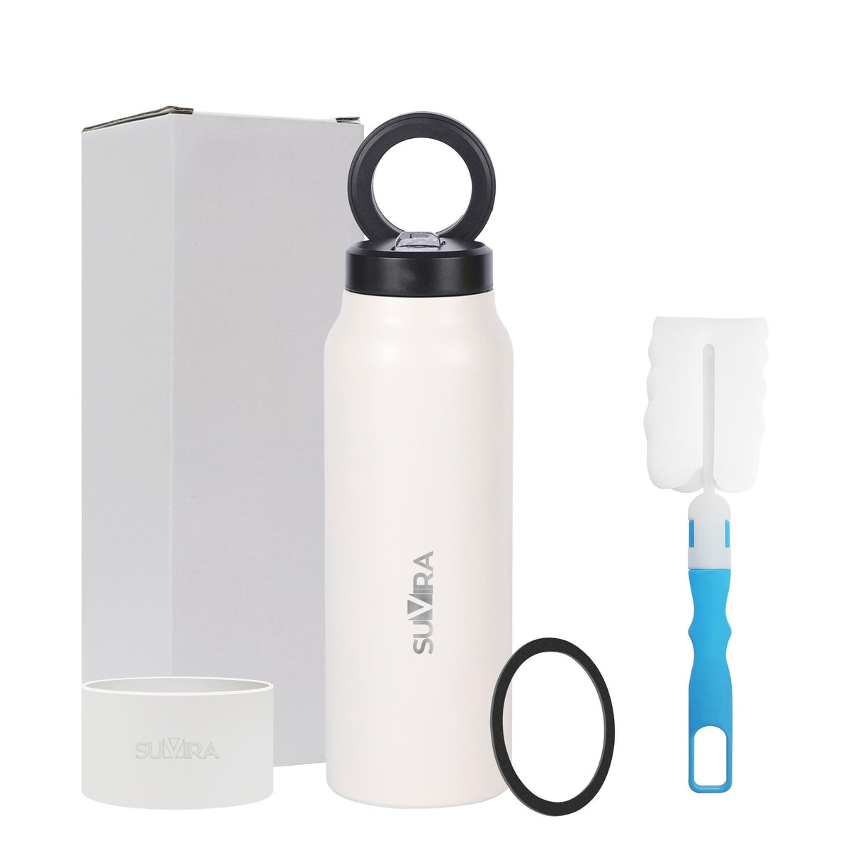 Magnetic Water Bottle 24 oz Insulated Stainless Steel with Phone Holder Lid — photo 4