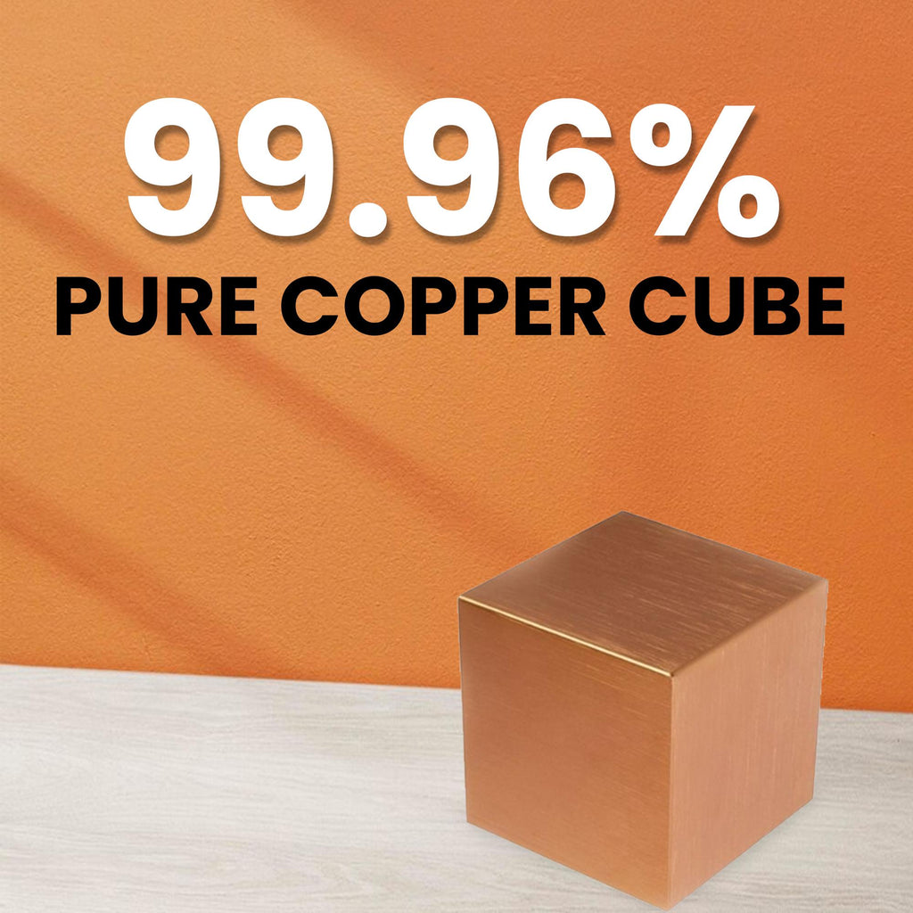 Solid Copper Cube, 1 Inch Metal Element Sample, Desk Paperweight, Science Teacher Gift — photo 2
