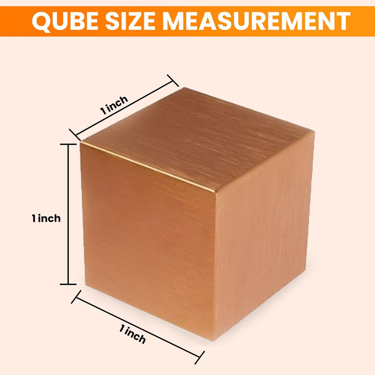 Solid Copper Cube, 1 Inch Metal Element Sample, Desk Paperweight, Science Teacher Gift — photo 3