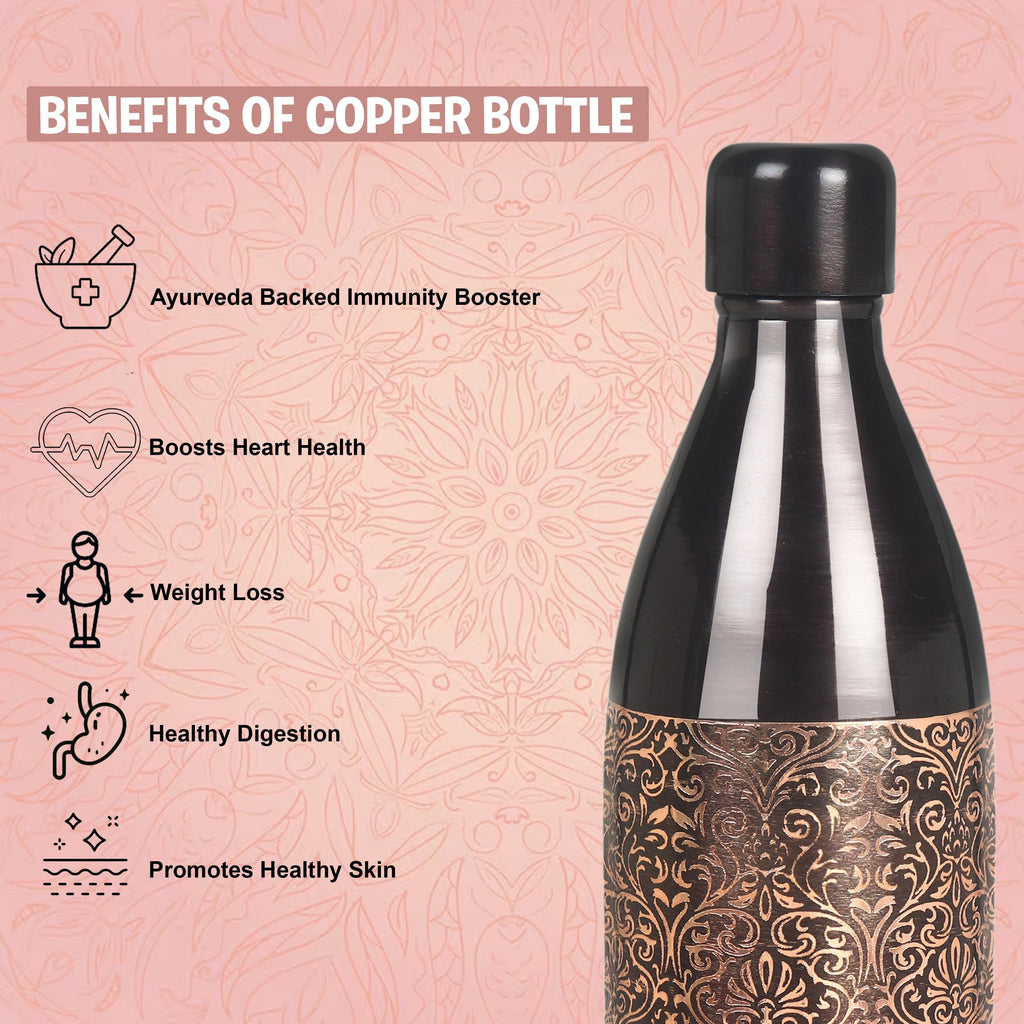 Pure Copper Water Bottle and 2 Tumblers, 32 oz Reusable Bottle Gift Set — photo 5