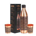 Pure Copper Water Bottle with 2 Tumblers, 32 oz Bottle and Cup Gift Set — photo 1