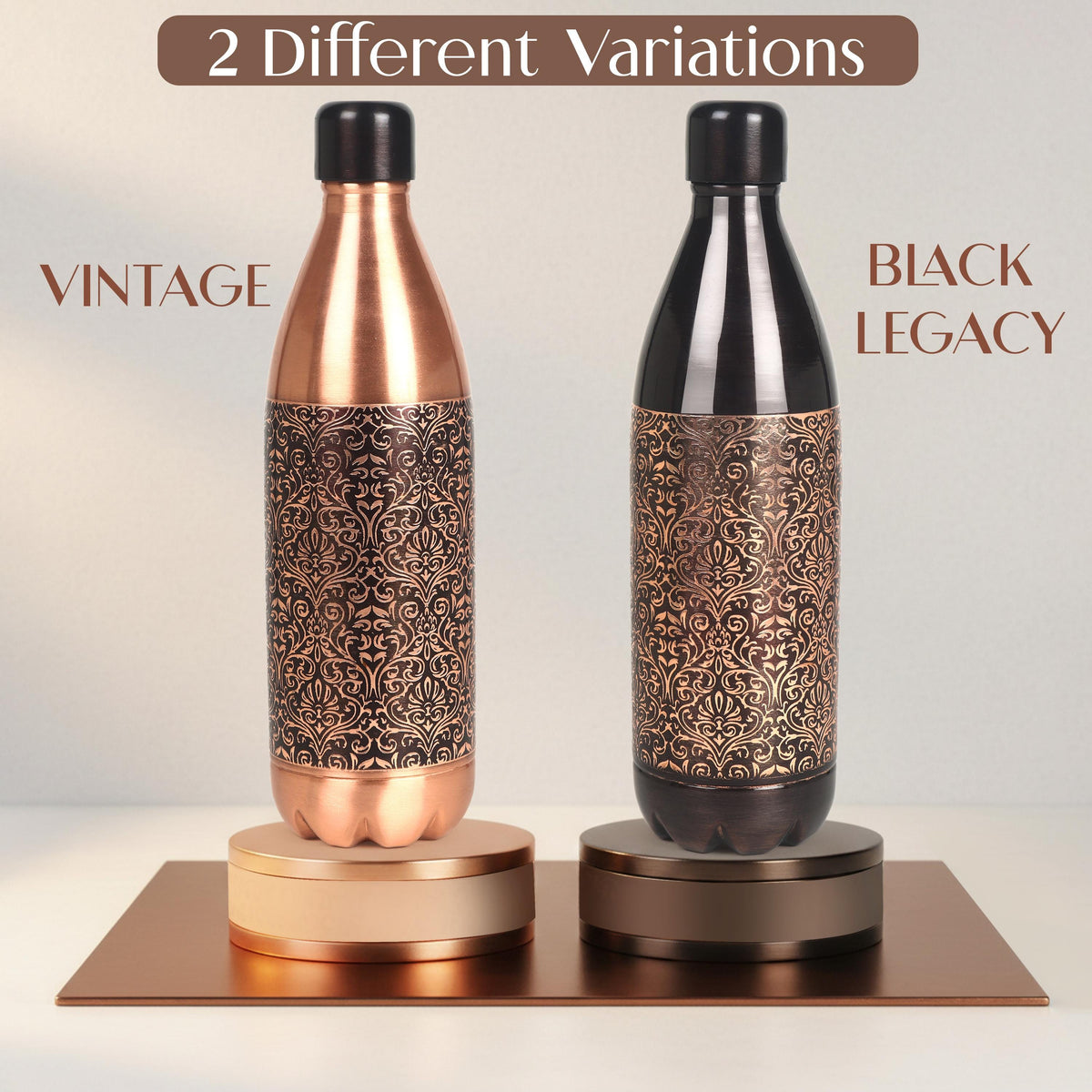 Pure Copper Water Bottle with 2 Tumblers, 32 oz Bottle and Cup Gift Set — photo 4