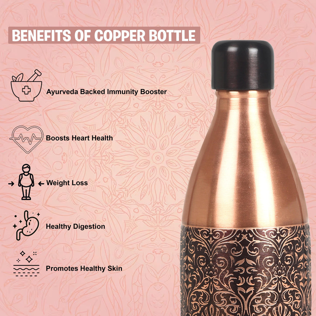 Pure Copper Water Bottle with 2 Tumblers, 32 oz Bottle and Cup Gift Set — photo 7