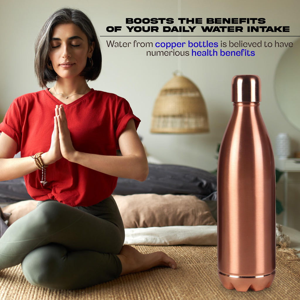 Pure Copper Water Bottle, 32 oz, Reusable Drinking Vessel, Copper Gift — photo 7