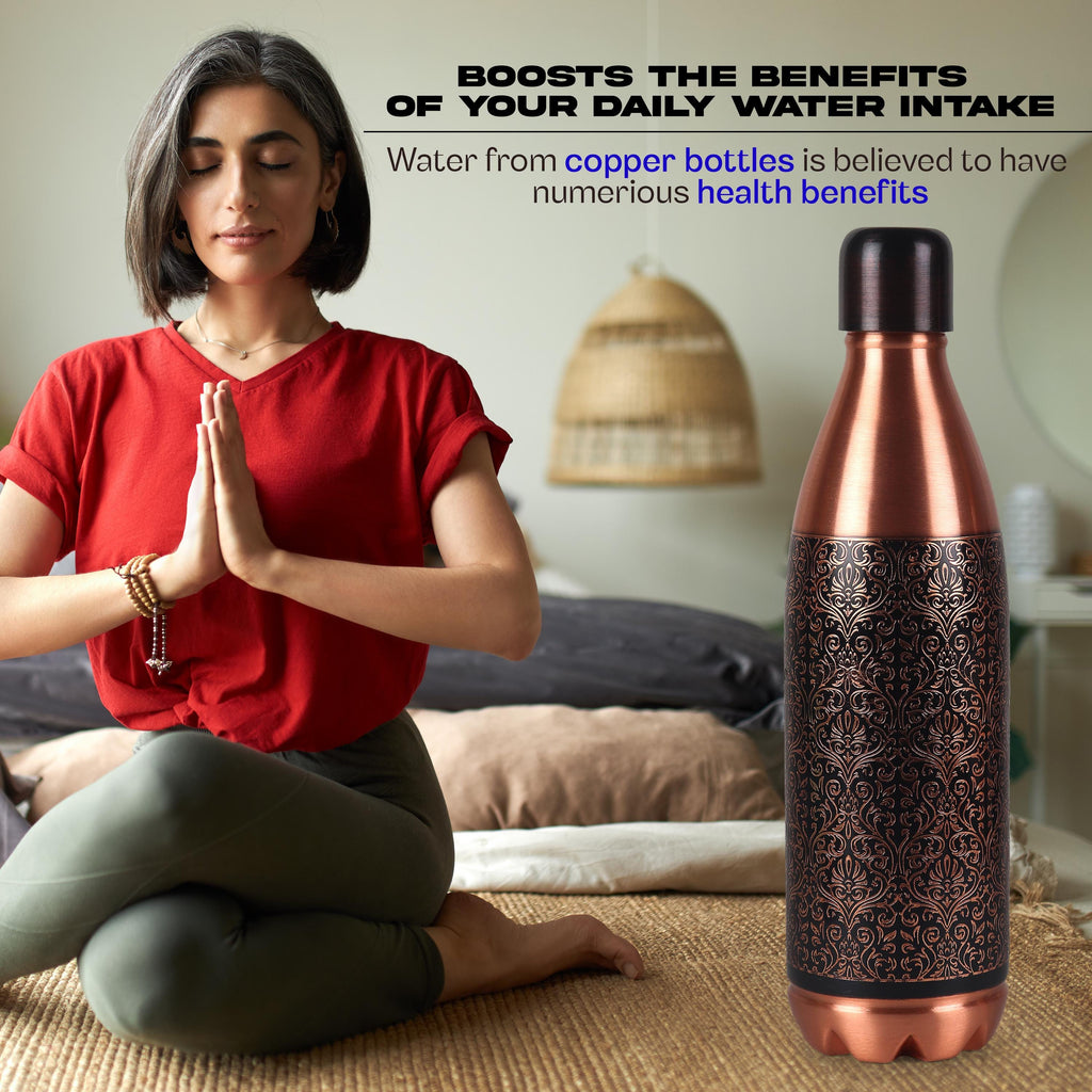 Pure Copper Bottle, 32 oz Reusable Water Vessel, Copper Drinkware Gift — photo 7