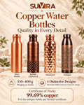 32 oz Copper Water Bottle, Pure Copper Reusable Drinking Vessel, Gift for Her or Him — photo 1